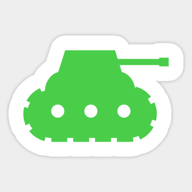 Green Mini Army Tank Sticker by AustralianMate